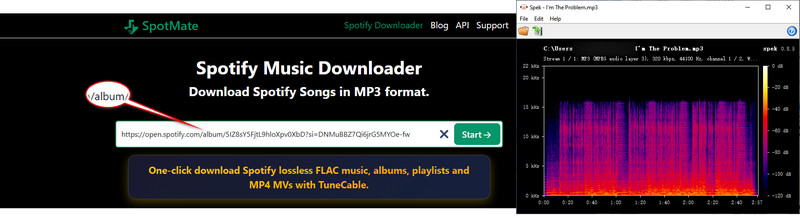 download Spotify album to MP3 online with spotmate