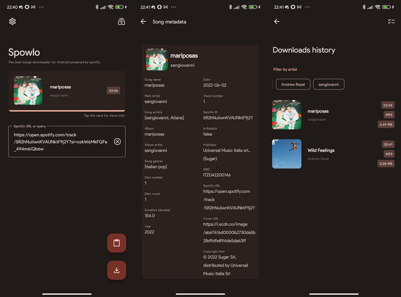 download spotify songs on android via Spowlo