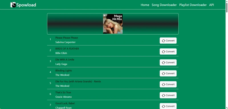 spowload spotify songs