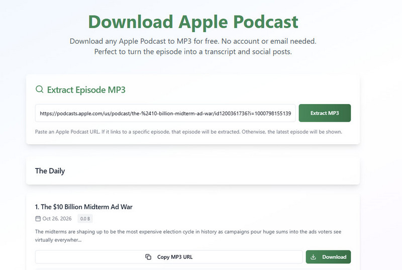 swellai Apple Podcast Downloader