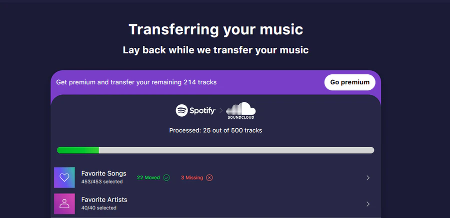 tunemymusic spotify to soundcloud