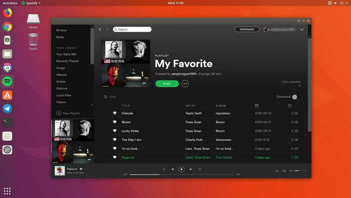 download spotify on linux