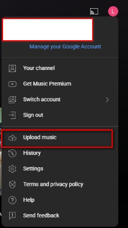 upload files to youtube music