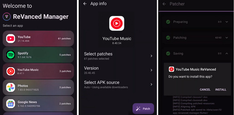 install youtube music revanced