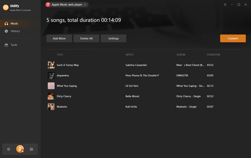 add apple music to convert