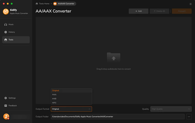 convert audiobooks file format