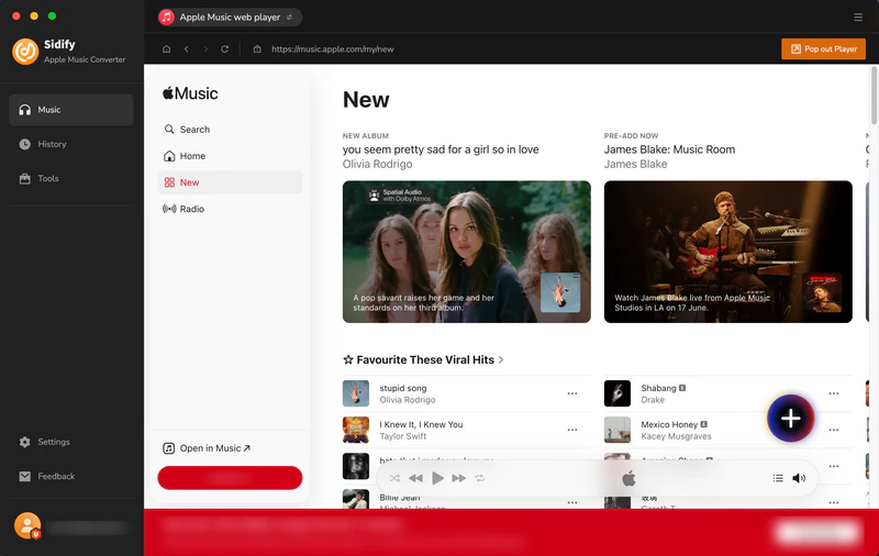 sidify main interface