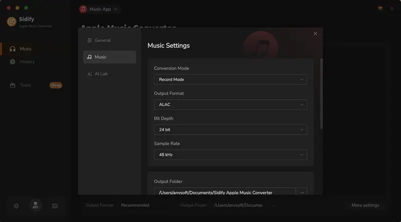 choose lossless output format