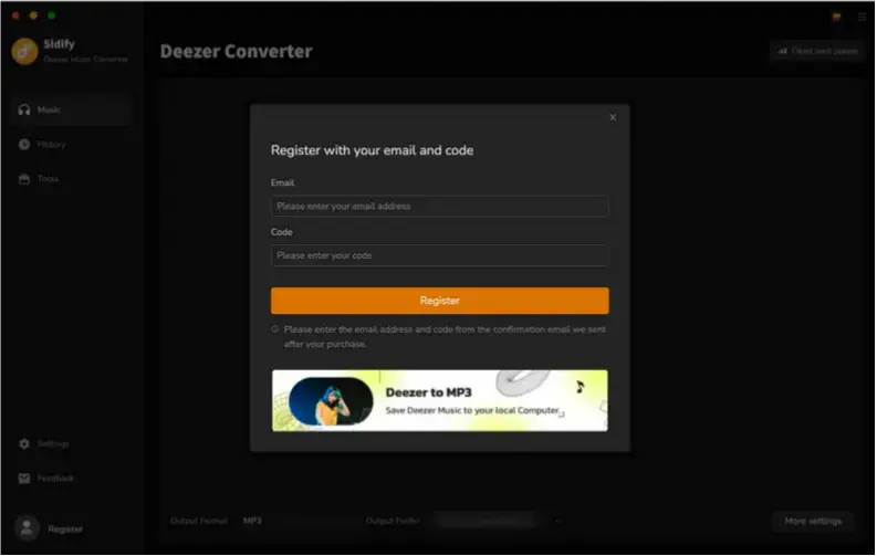 register deezer music converter for mac