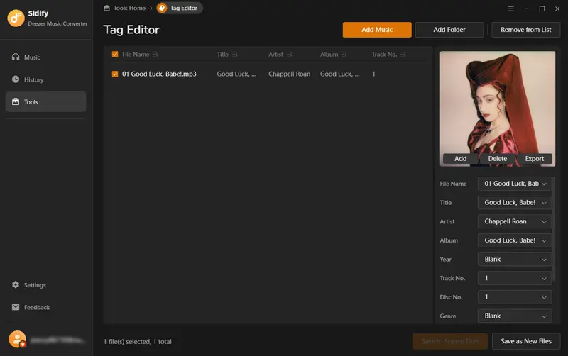 edit deezer music id3 tags