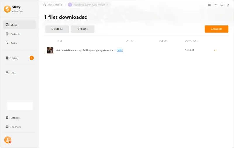 Convert Mixcloud to MP3