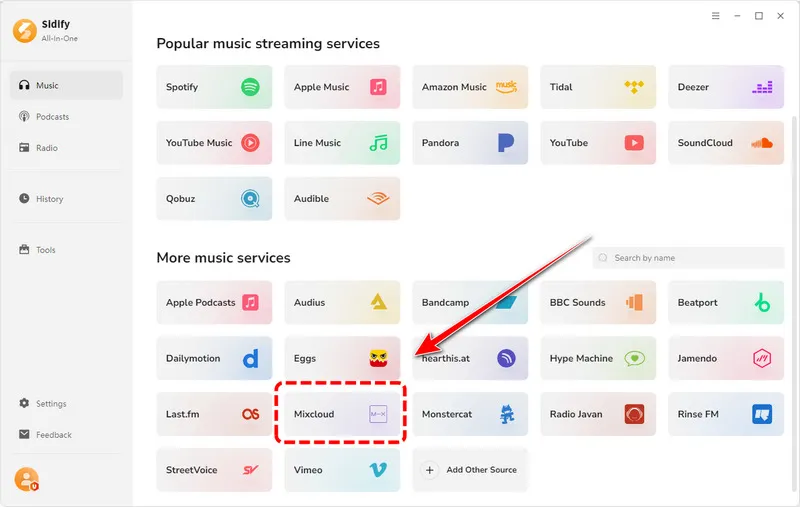 Launch Sidify All-In-One Music Converter