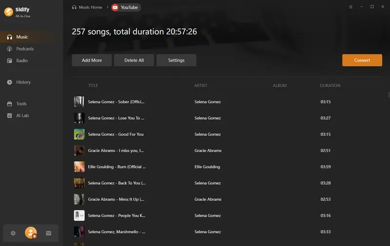 convert youtube music losslessly