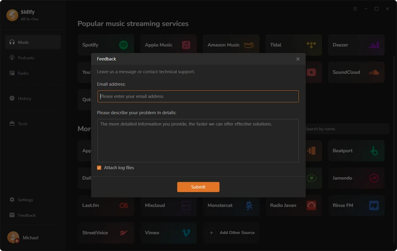 Sidify All-In-One problem feedback