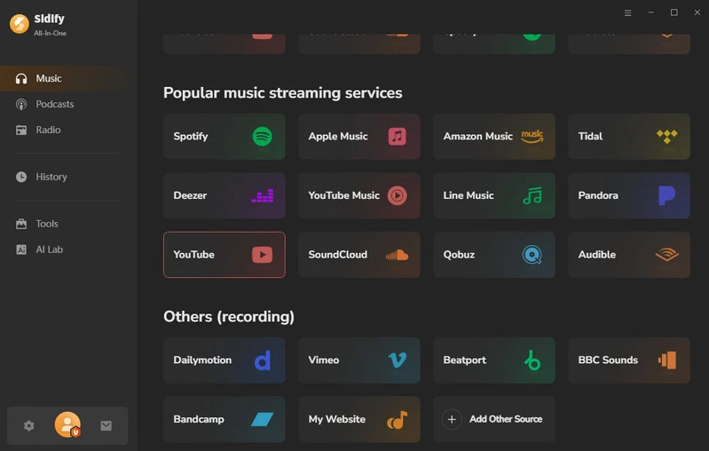 choose youtube
