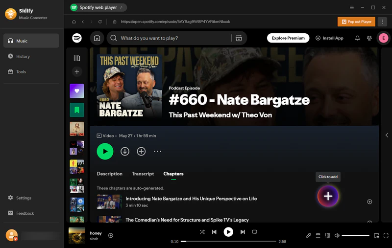 add add video podcast to convert