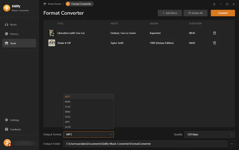 audio format converter