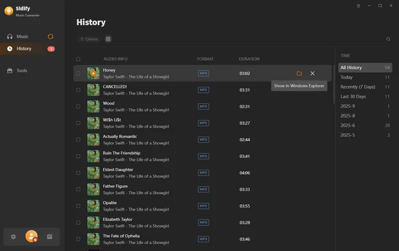 local your downloaded songs