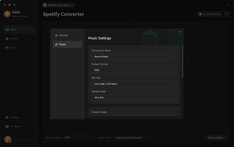 set up download format