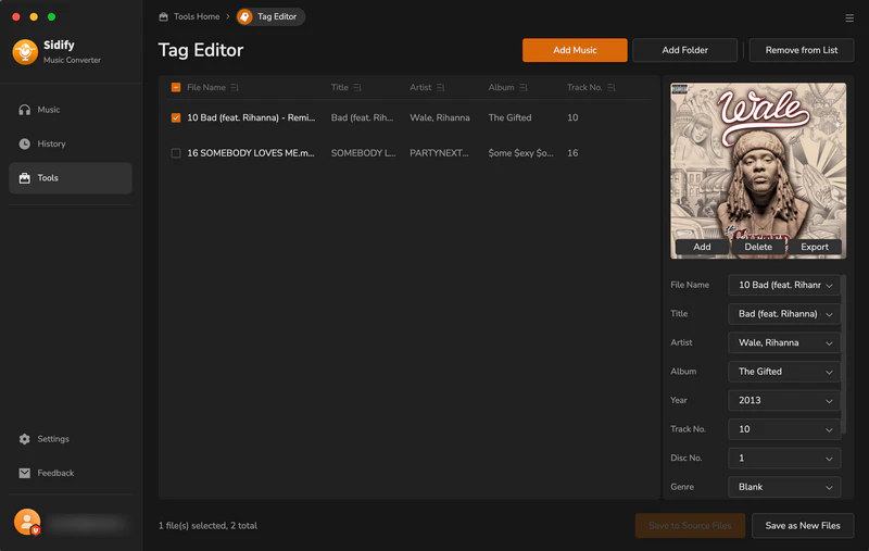 tags editor