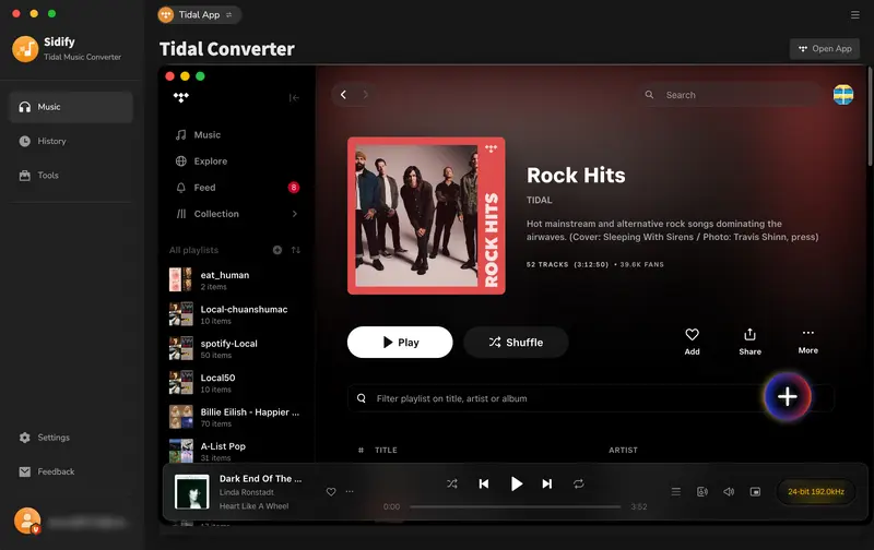 Add Tidal music