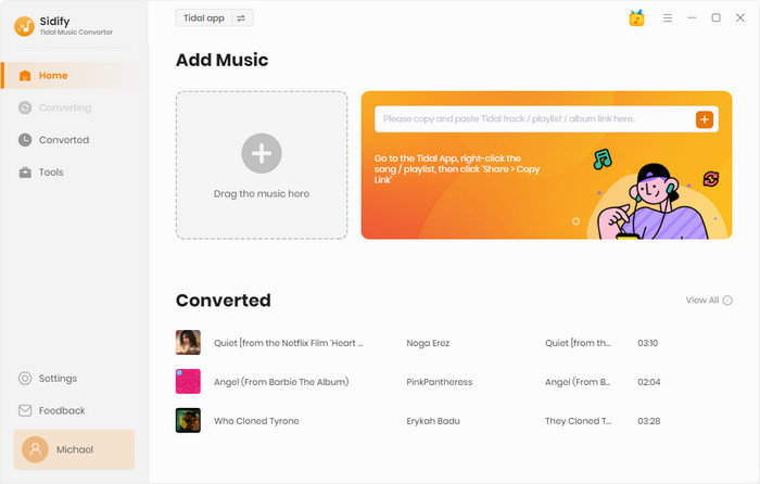 Sidify Tidal Music Converter Homepage