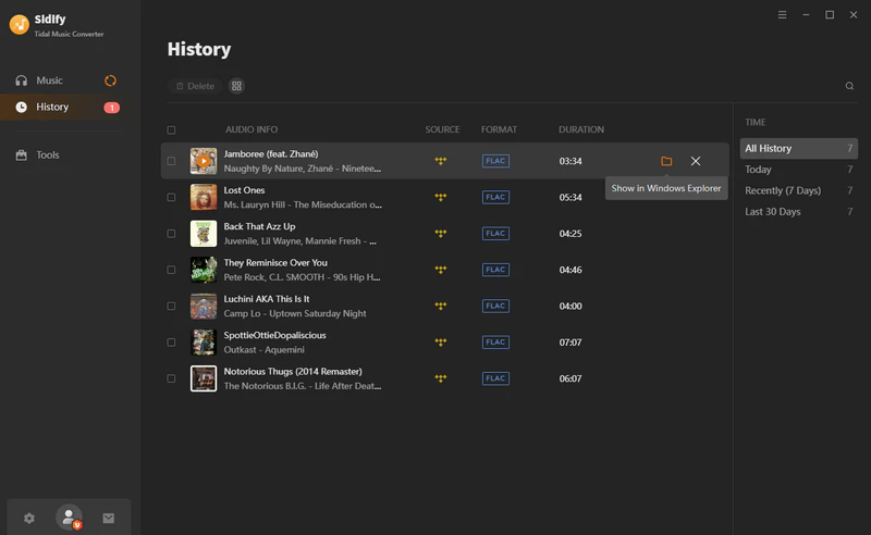 Locate the Downloaded Tidal Audio Files