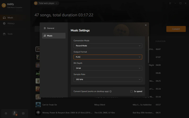 Set FLAC as the Output Format