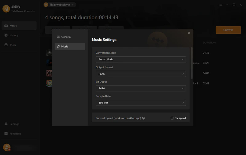 Step 3: Select FLAC as the output format