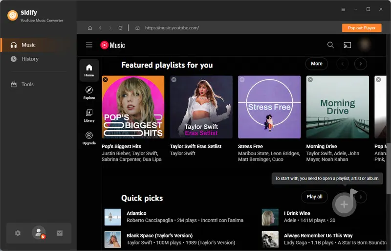 Step 1: Launch YouTube Music Converter