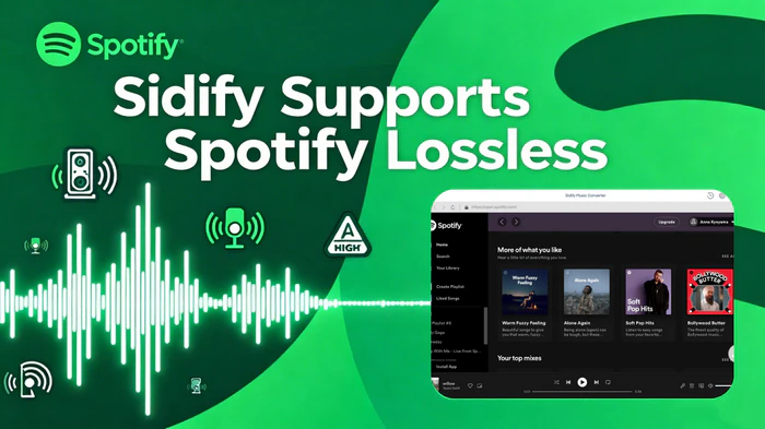 sidify support spotify lossless output