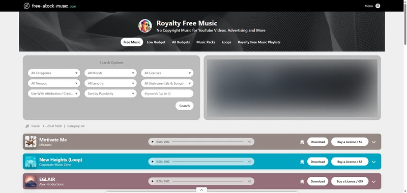free stock music site