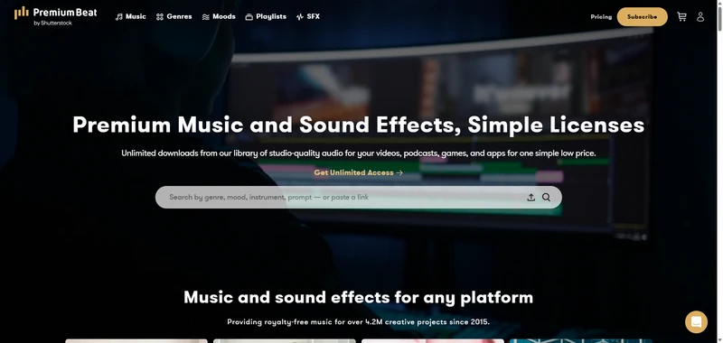 premiumbeat royalty free music site