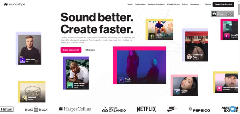 Soundstripe royalty free music site