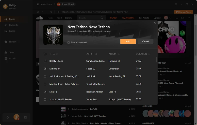 add soundcloud music to download