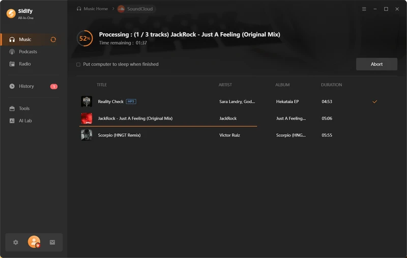 converting soundcloud playlists to mp3s