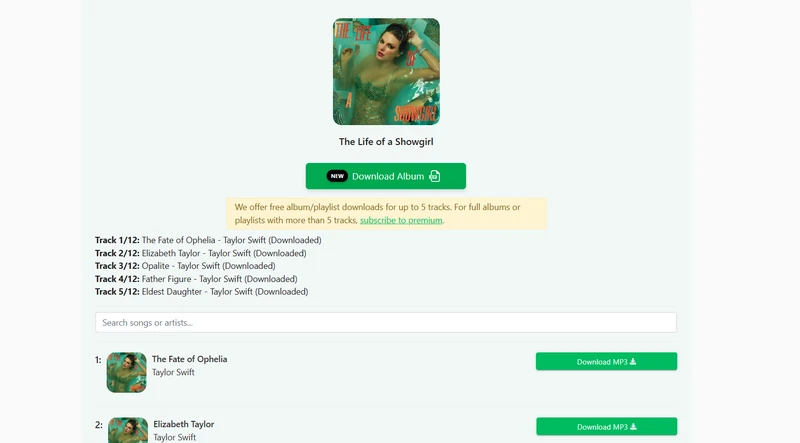 download spotify albums as zip file