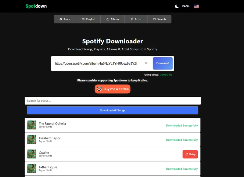 download spotify all album songs