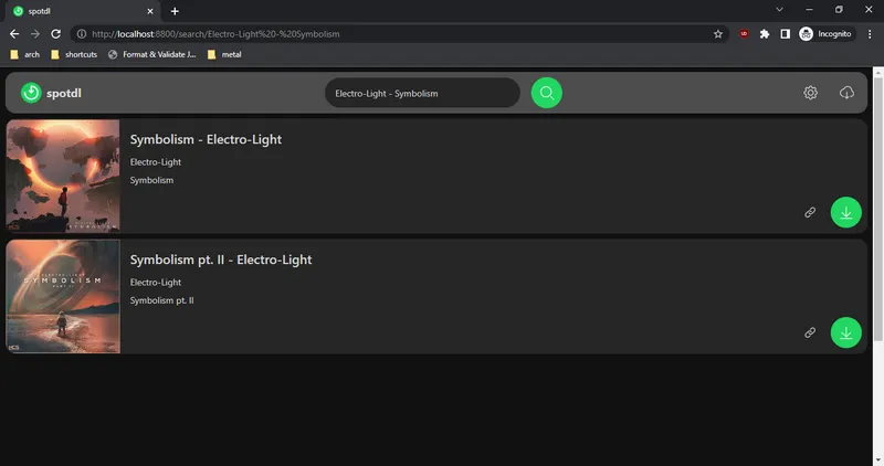 download spotify album songs with SpotDL