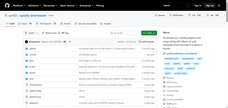 SpotDL Spotify album downloader