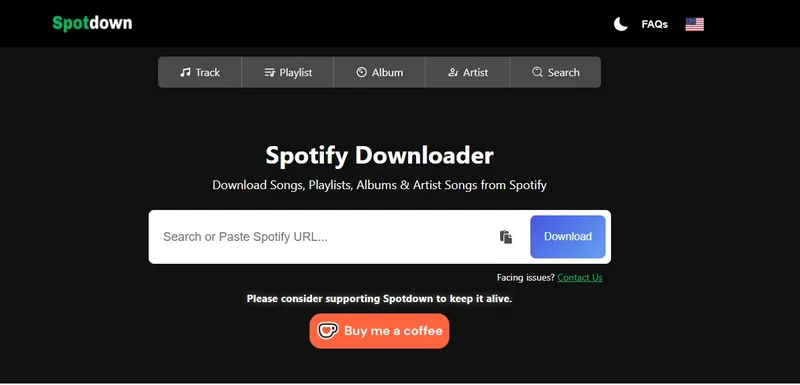 SpotDown spotify album online downloader
