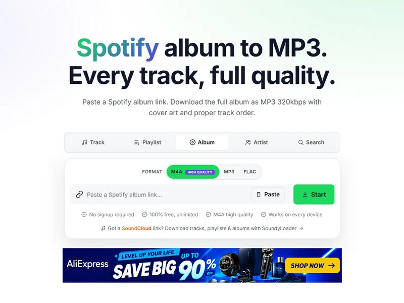 SpotyLoader Spotify album downloader