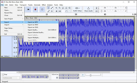 record Spotify to WAV with Audacity