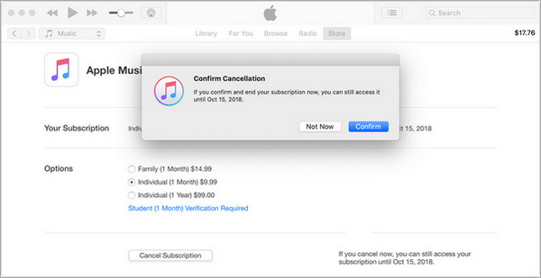 How to cancel Apple Music subscription on Mac