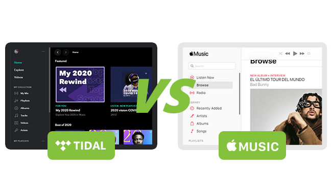Tidal and Spotify