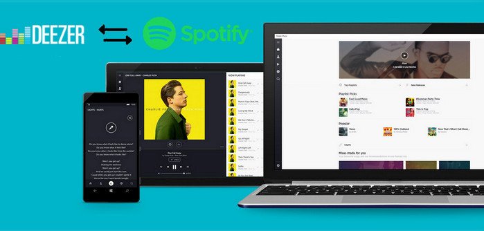 Transfer playlists between Deezer and Spotify