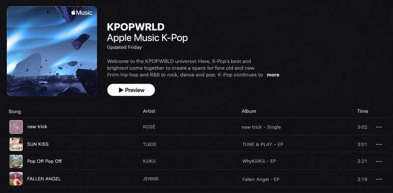 Apple Music K-pop albums and lossless audio