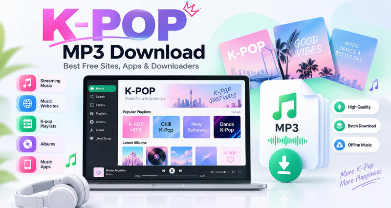 K-pop MP3 download sites, music apps, and downloader options compared
