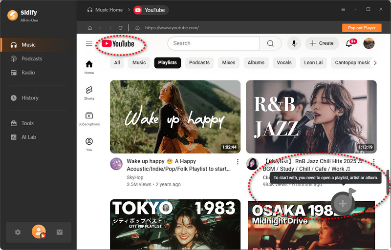 sidify youtube playlist downloader