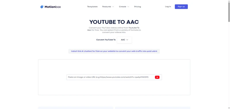 Motionbox YouTube to AAC Downloader